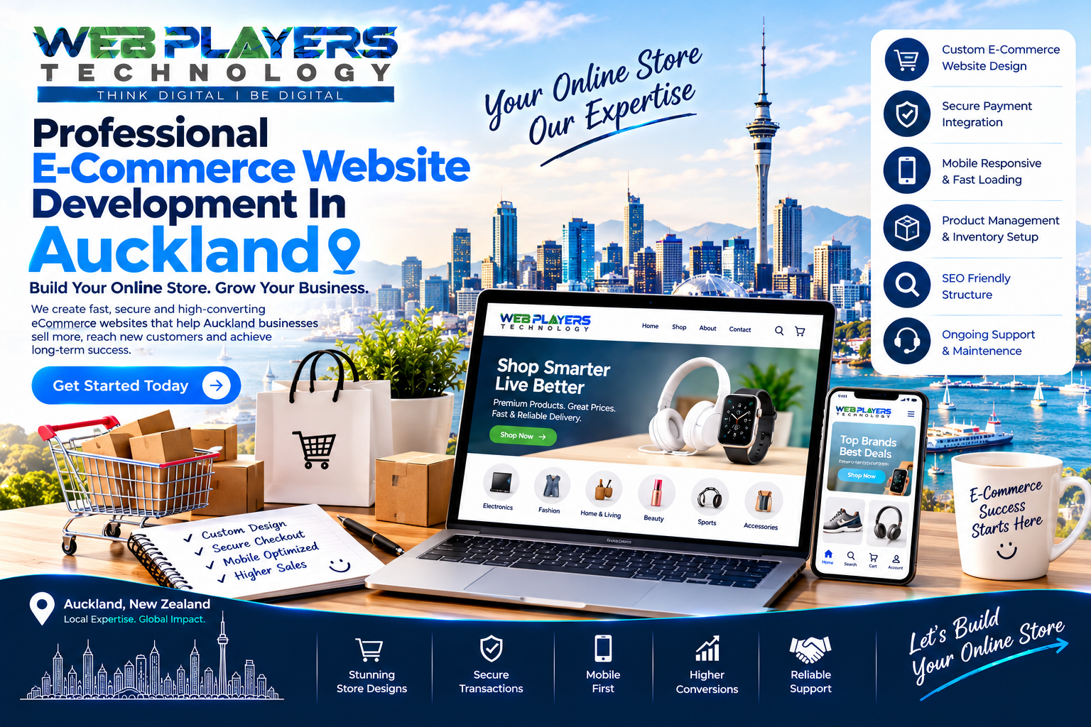 Professional E-Commerce Website Development in Auckland for Online Business Growth